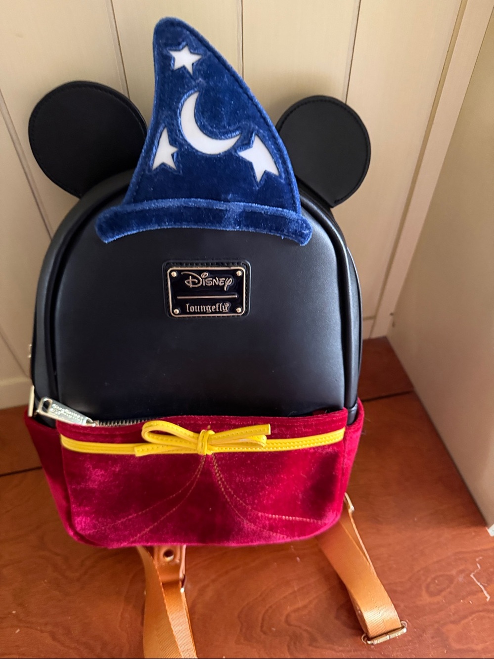 Disney Loungefly Mickey Sorcerer Mini Backpack in Black, Blue, Red & Yellow